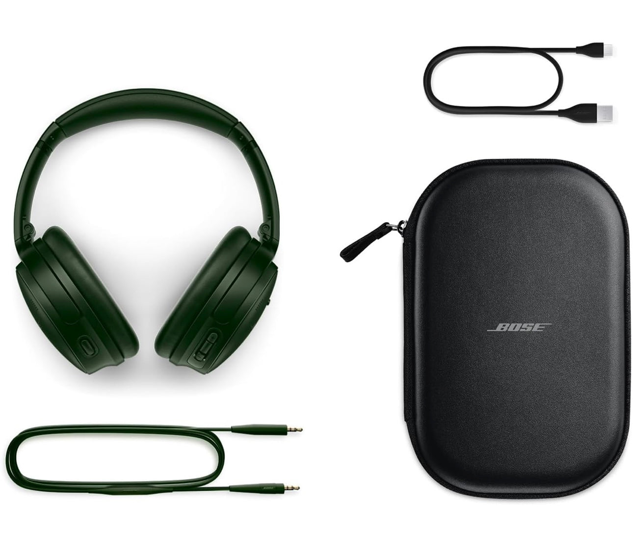 Bose QuietComfort Bluetooth Headphones with Active Over Ear Noise Cancelling and Mic