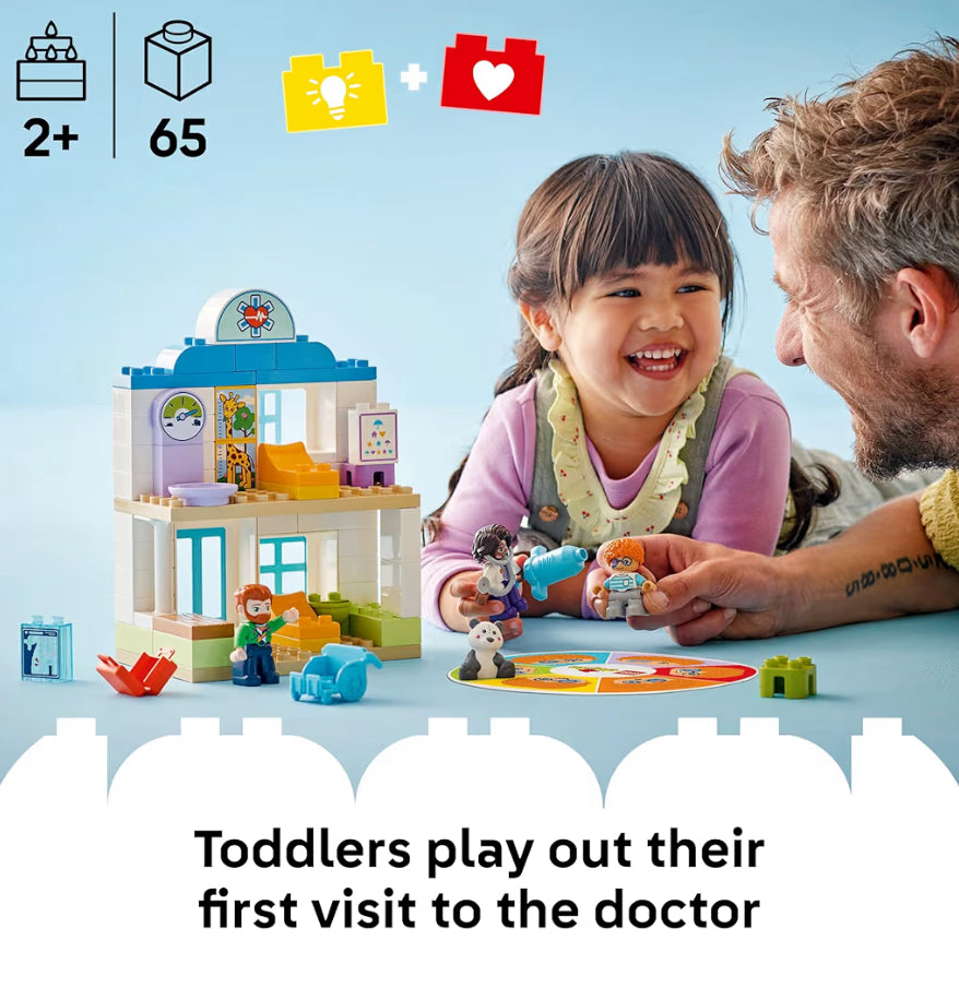LEGO DUPLO Town Eerste Keer Besoek met Die Dokterkantoor Bou Speelstel – Voorskoolse Leer- en Opvoedkundige Speelding
