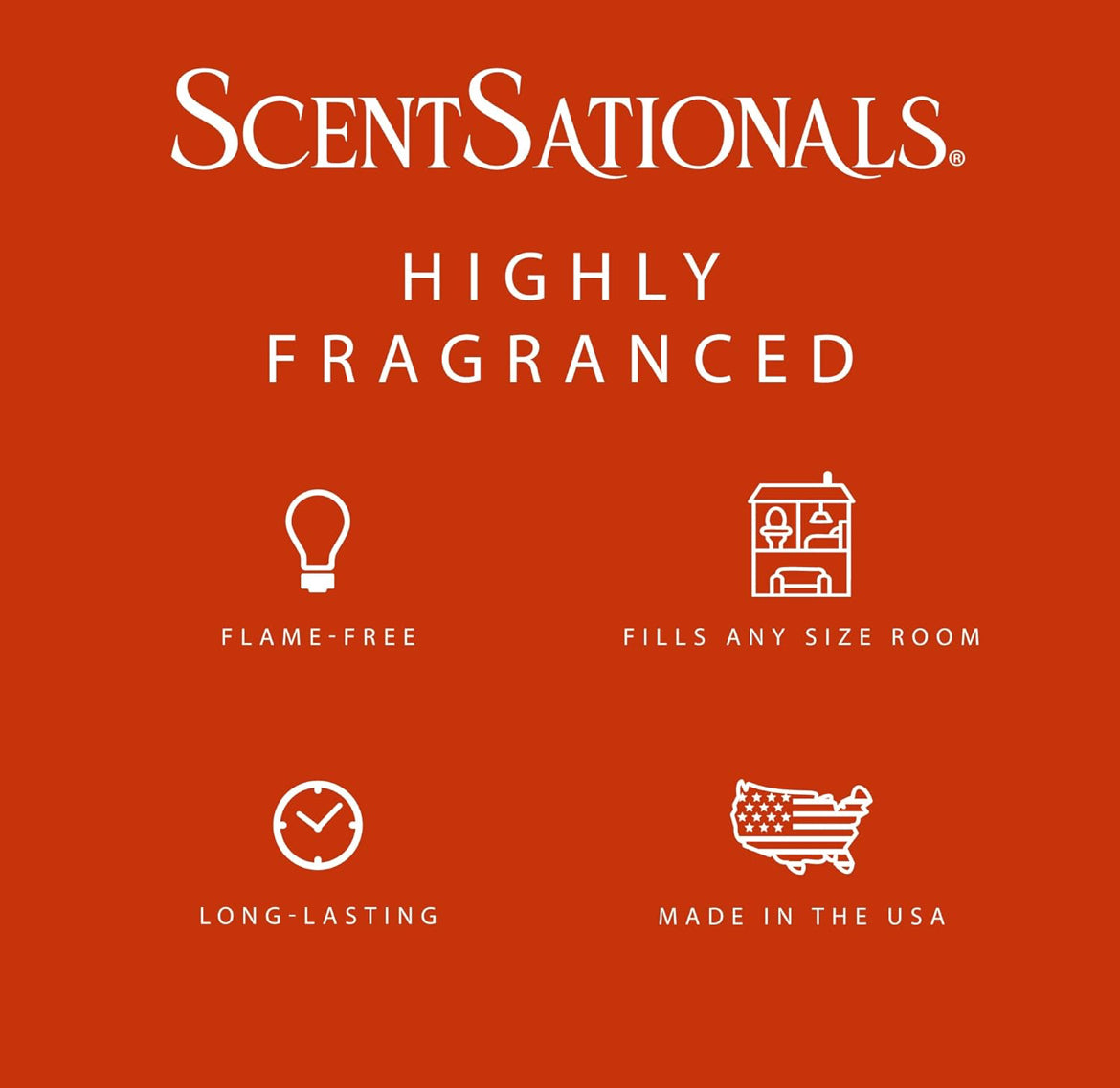 Scentsationals Wax Melts, Wax Cubes Strong Scent - Molten Orange - Long Lasting Scented Melts for Warmer, 10oz (Pack of 4)