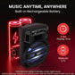 Rechargeable Bluetooth 300W Outdoor Bluetooth Speaker Portable PA System w/ 8” Subwoofer 1” Tweeter, Microphone In, Party Lights, MP3/USB, Radio, Remote