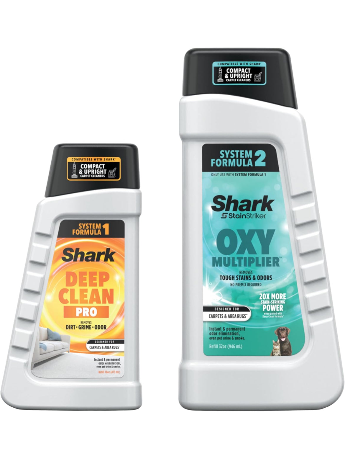 Shark StainStriker Pro Bundle for All Shark 32oz OXY Multiplier and 16oz Deep Clean Pro - NEW