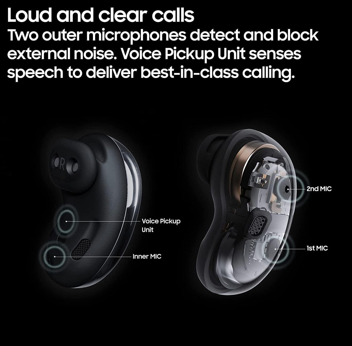 SAMSUNG Galaxy Buds Live Ware Koordlose Oordopjes Amerikaanse Weergawe Aktiewe Geraaskansellasie Koordlose Laaikassie Ingesluit - Mistieke Swart