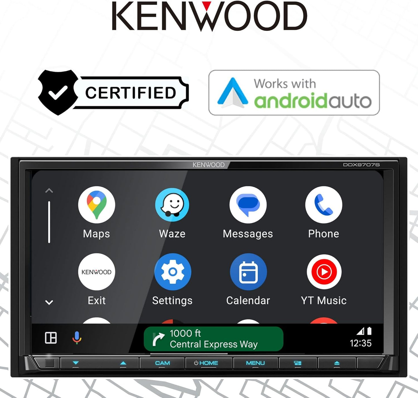 KENWOOD 6.95" Kapasitiewe Raakskerm DVD Multimediaspeler met Apple CarPlay en Android Auto Besoek die Kenwood-winkel