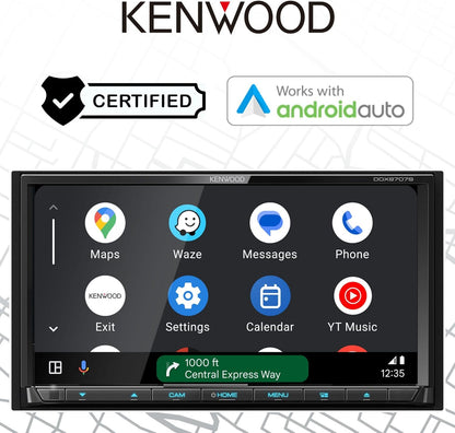 KENWOOD 6.95" Kapasitiewe Raakskerm DVD Multimediaspeler met Apple CarPlay en Android Auto Besoek die Kenwood-winkel