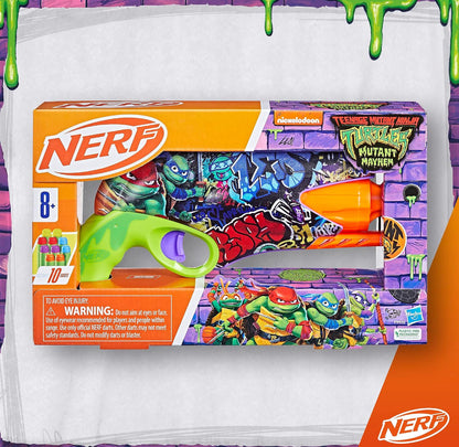 Nerf Teenage Mutant Ninja Turtles Blaster, 10 Elite Darts, Toy Foam Blasters, Ages 8 and Up