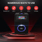 Portable Karaoke PA Speaker System - 600W 8” Rechargeable TWS, Party Lights, LED Display, FM/AUX/MP3/USB/SD, Wheels - Wireless Mic, Remote Control, Tablet Holder Included