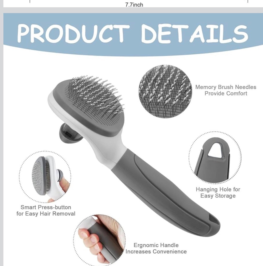 Pet Grooming Brush for Cats, Self Cleaning Cats Hair Brush with Release Button
