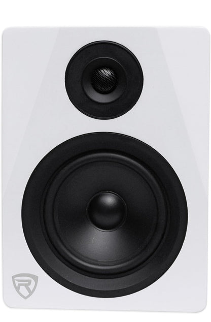 Rockville 2-rigting 150W Wit Aktiewe/Aangedrewe Studio Monitor Luidspreker, 5.25" (DPM5W)
