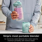 Ninja Blast Max, Portable Blender + Twist & Go, Personal Smoothie, Blend, Ice Crush, 3 Programs, Cordless, 22oz - SEA GLASS, BC251MT