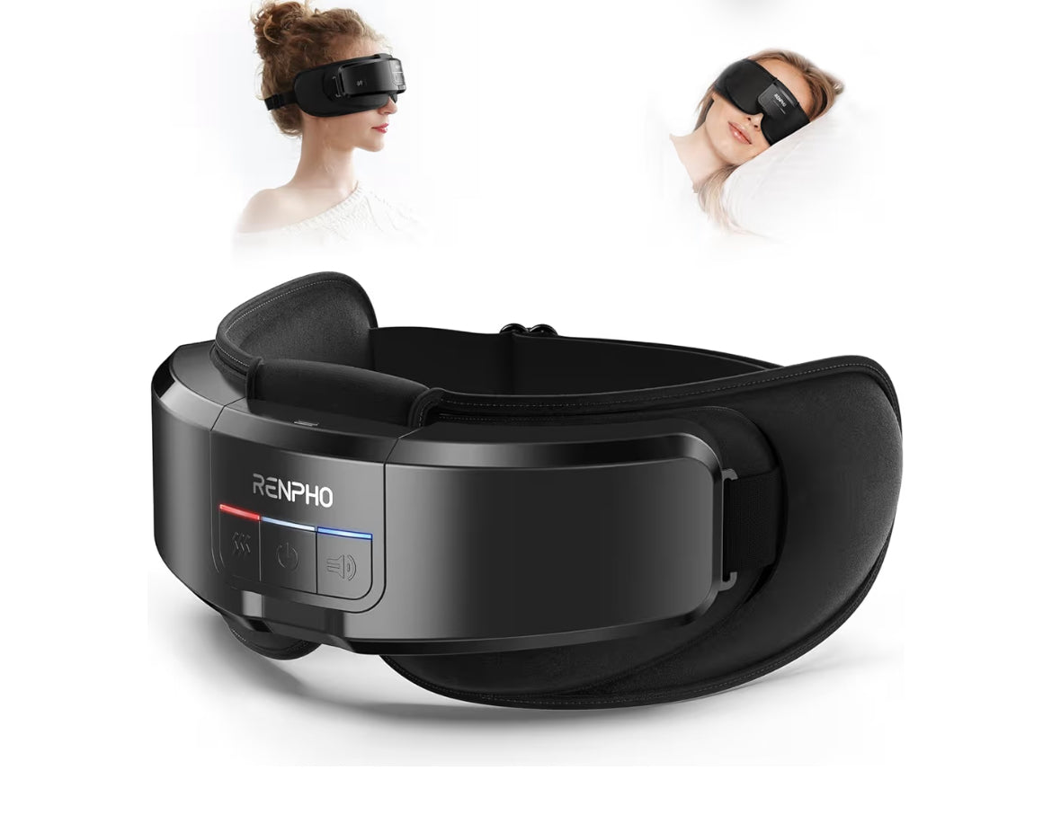 Eyeris Shift Eye Massager for Migraines Heated Eye Massager & Sleep Mask for Relaxation- Detachable Eye Massager Mask