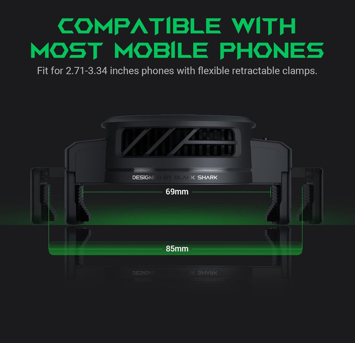 Black Shark Phone Cooling Fan Lightweight Quiet Cellphone Radiator - NEW