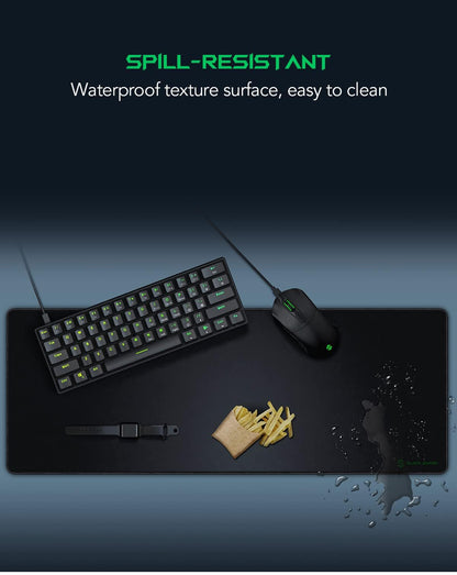 Black Shark Gaming Muisblad Lessenaar Mat (31.5” x 11.8” x 0.15”) Glyvaste Rubberbasis - NUUT