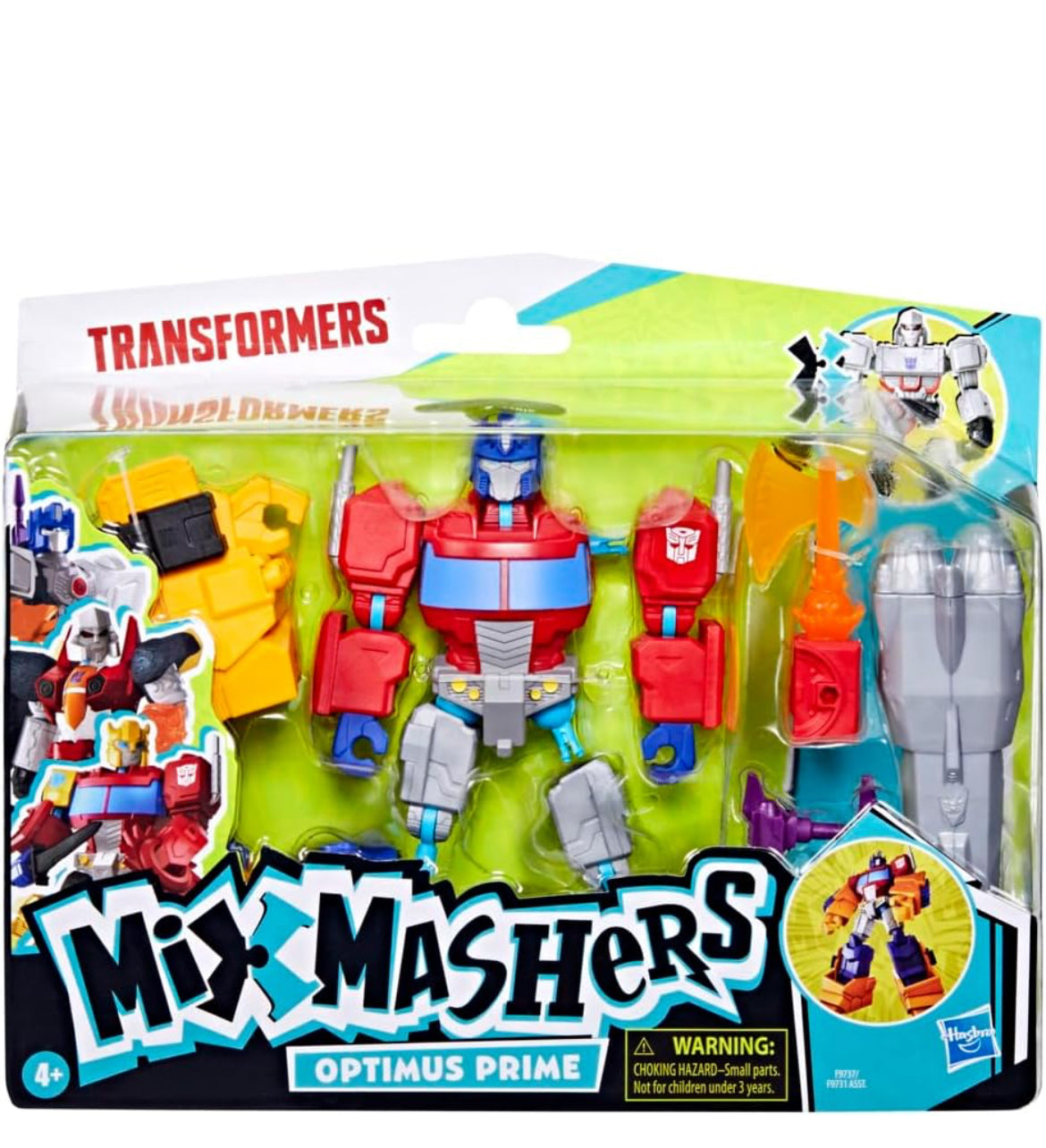 Transformers MixMashers Optimus Prime Custom Mix-and-Match Deluxe Action Figure & Accessories, 5-Inch (12 cm) Robot Toys for Kids, Ages 4+