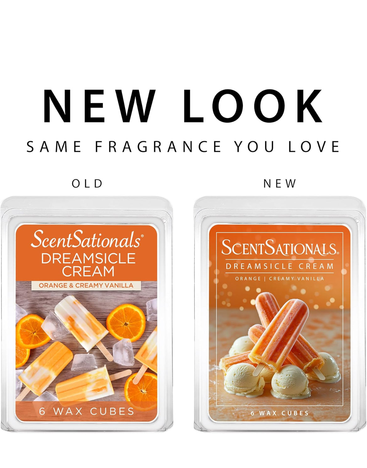 Scentsationals Wax Melts, Wax Cubes Strong Scent - Bakery Collection 2 Dreamsicle Cream - Long Lasting Scented Wax - 10oz (Pack of 4)