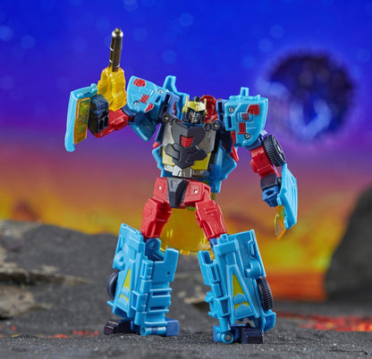 Transformers Legacy United Deluxe Klas Cybertron Universe Hot Shot, 5.5-duim Omskakelende Aksiefiguur, 8+