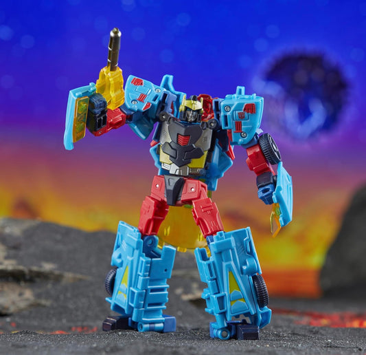 Transformers Legacy United Deluxe Klas Cybertron Universe Hot Shot, 5.5-duim Omskakelende Aksiefiguur, 8+