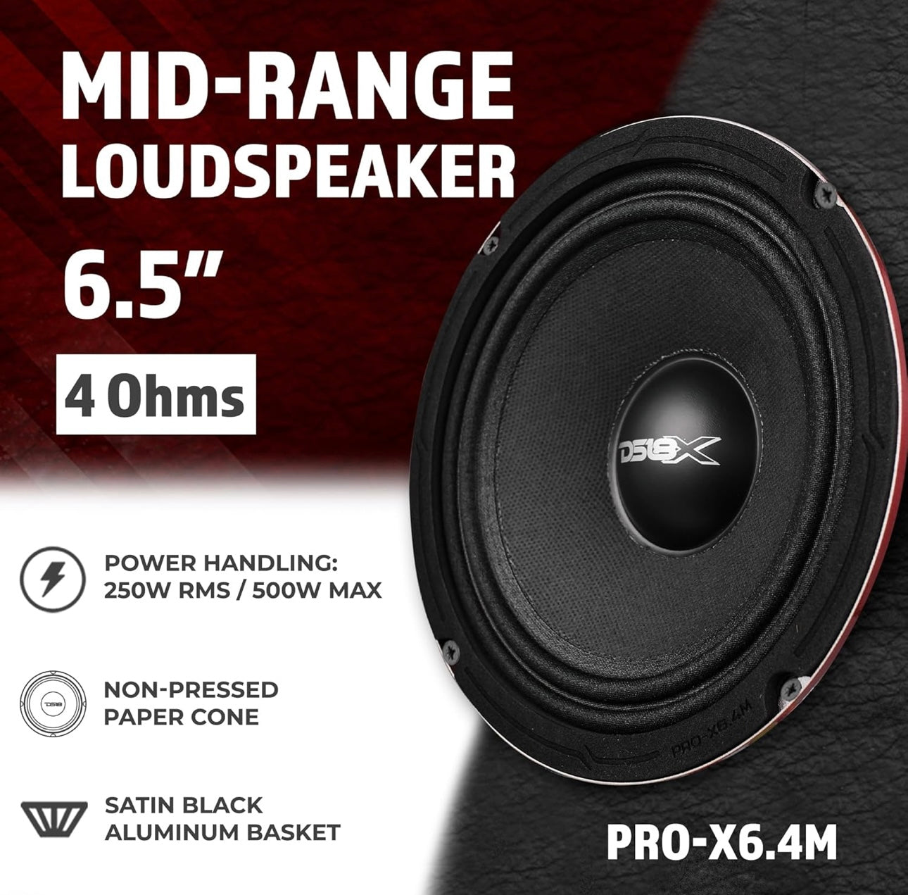 DS18 PRO-X6.4M Loudspeaker - 6.5"  Midrange - 1 PC