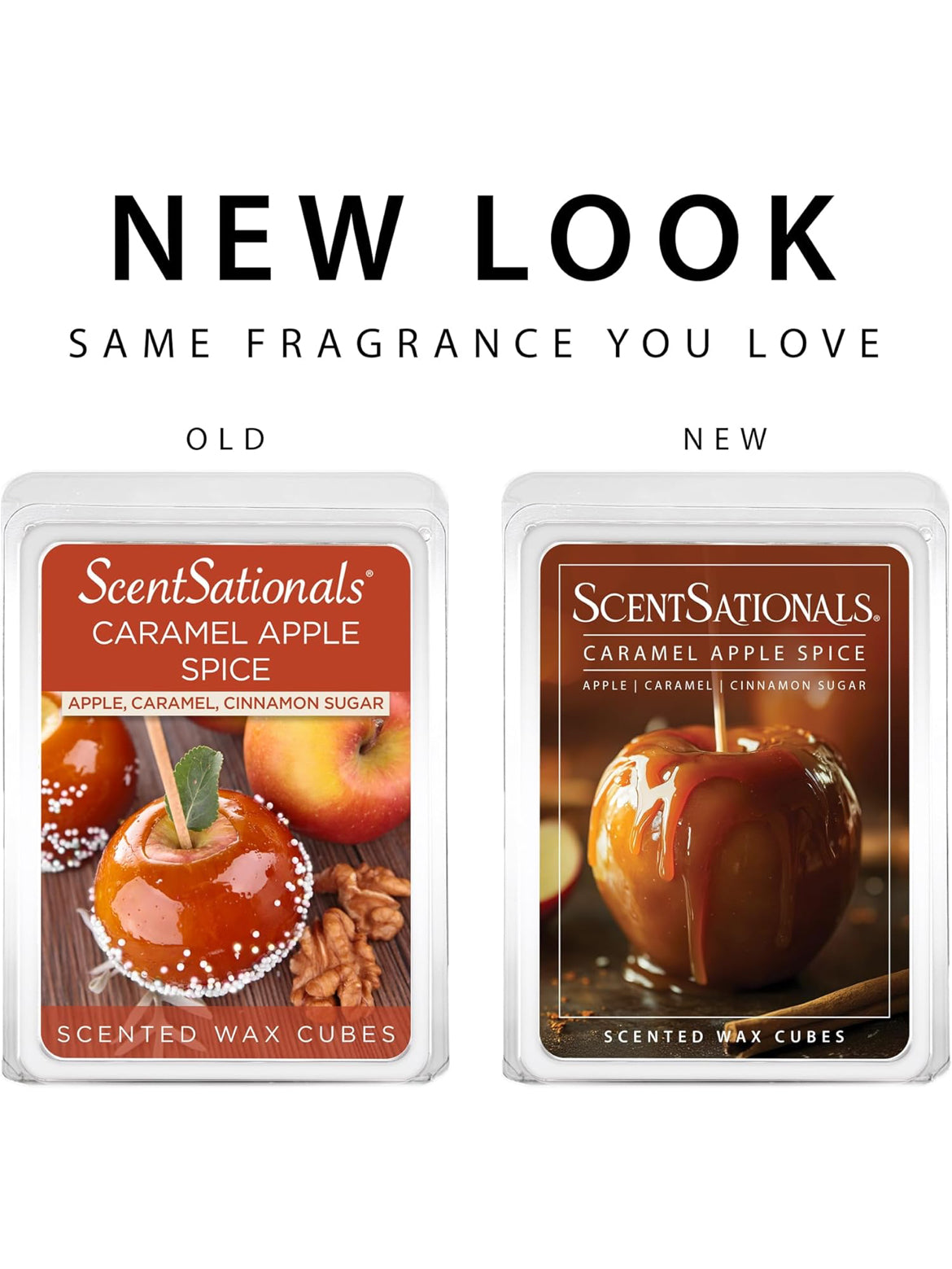 Scentsationals Wax Melts, Wax Cubes Strong Scent - Harvest Core Collection 2 Caramel Apple Spice - Long Lasting Scented - 10oz (PACK OF 4)