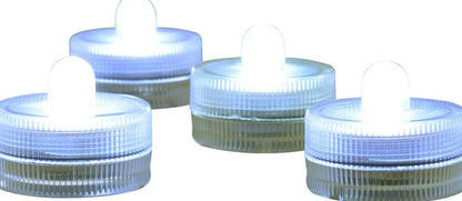 Halloween Lights Submersible LED Lights Battery Powered Underwater Waterproof LED Tea Light for Events Home Decor Lighting - (White)