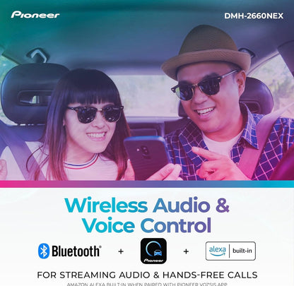 Pioneer DMH NEX Digitale Multimedia-ontvanger, met Apple CarPlay, Android Auto, Amazon Alexa Bluetooth en Agteruitry-kamera-versoenbaarheid, 6.8” Kapasitiewe Raakskerm