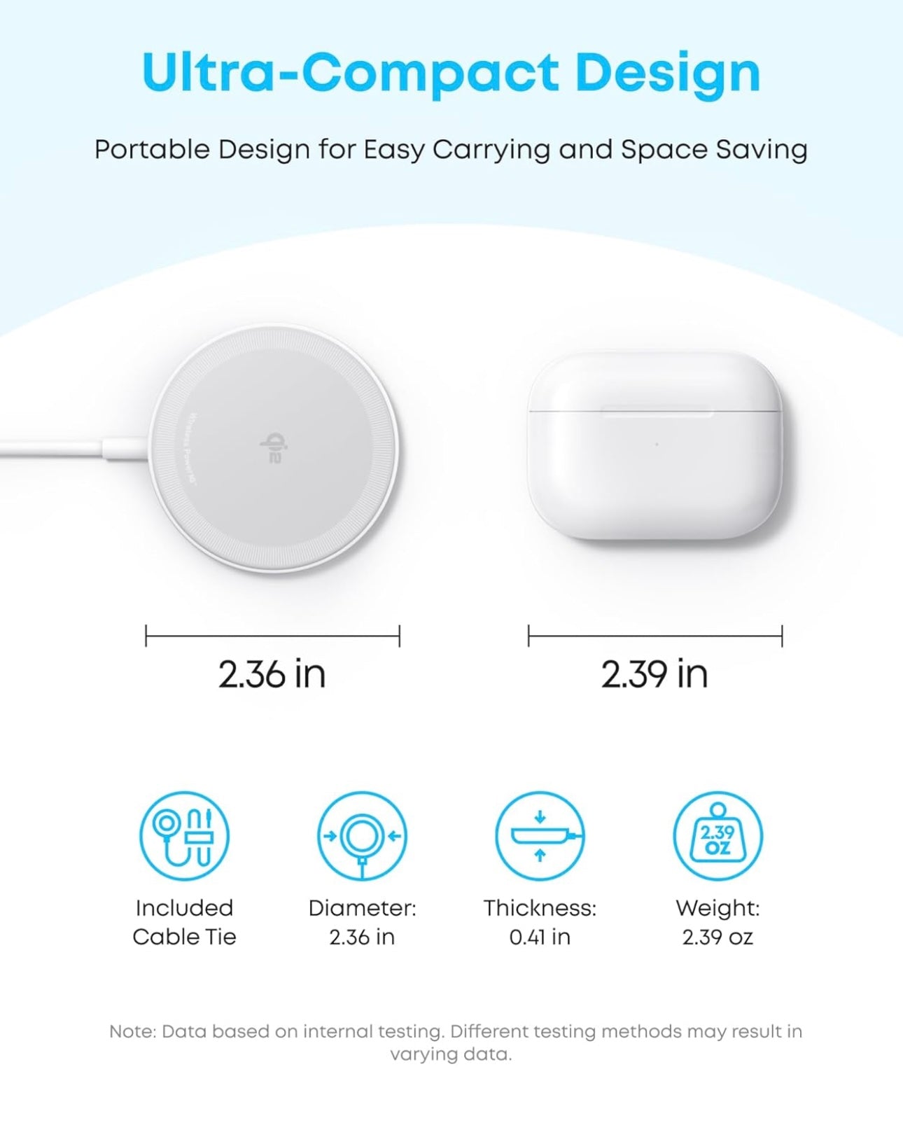 Anker Zolo Magnetic Wireless Charger Qi2 Certified 15W MagSafe Wireless Charging Pad- (White, 1 Pack)