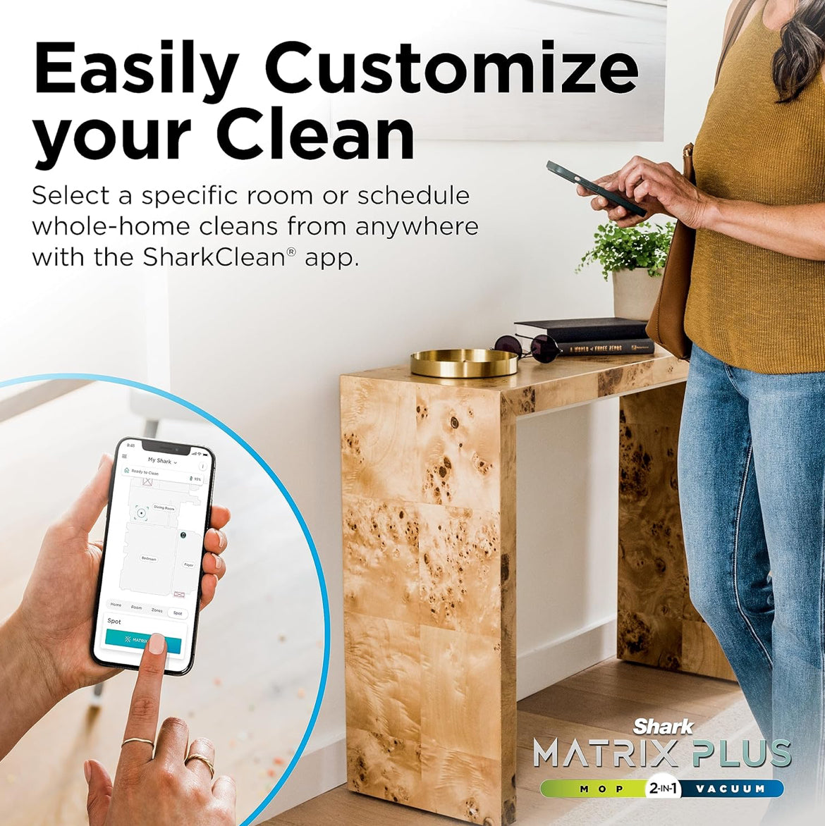Shark Matrix Plus 2in1 Robot Vacuum & Mop with Sonic Mopping, Matrix Clean - WIFI