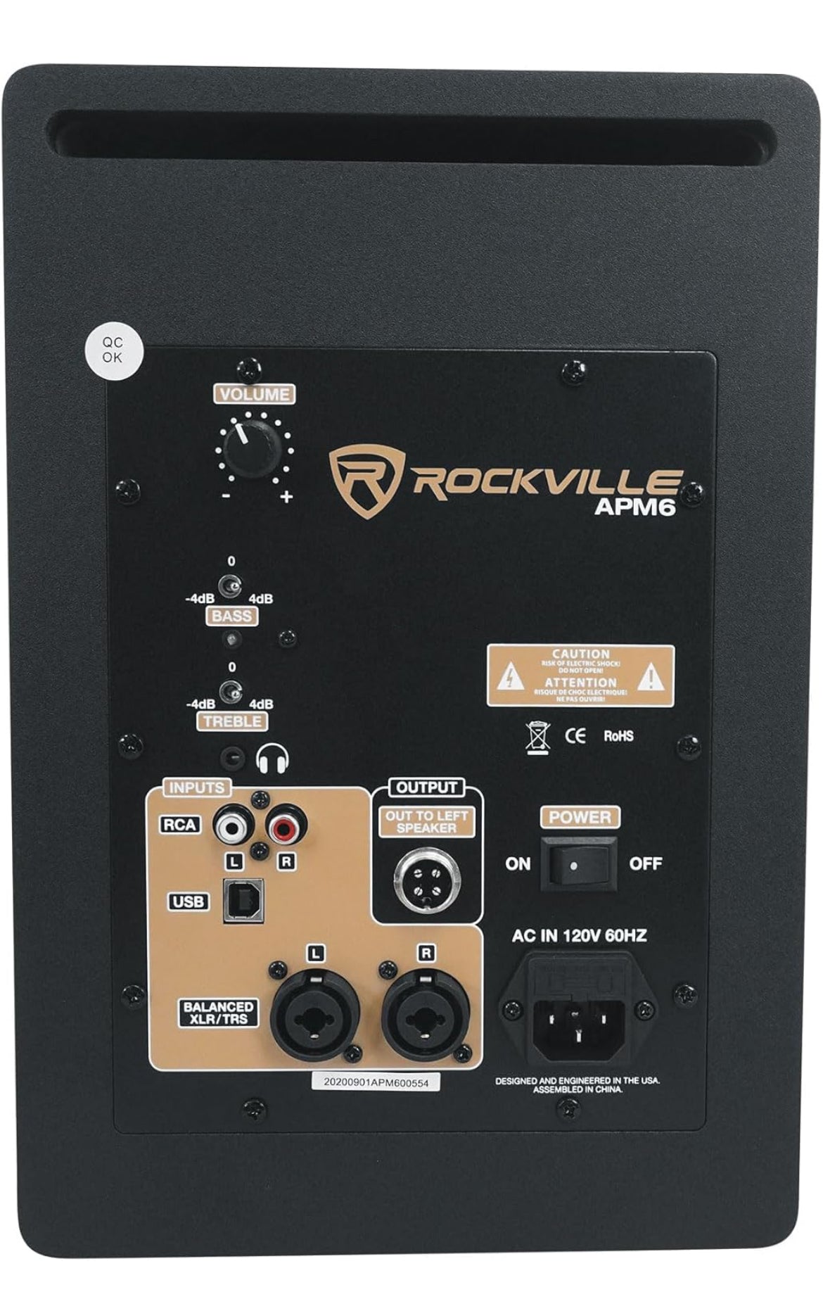 Rockville Pair APM6W 6.5" 350 Watt USB Studio Monitor Speakers+Black 37" Stands