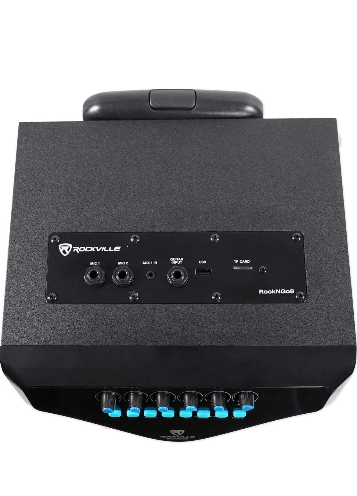 Rockville 8 INCHES Portable Rechargeable PA Speaker w Bluetooth + Wireless Mic - NEW