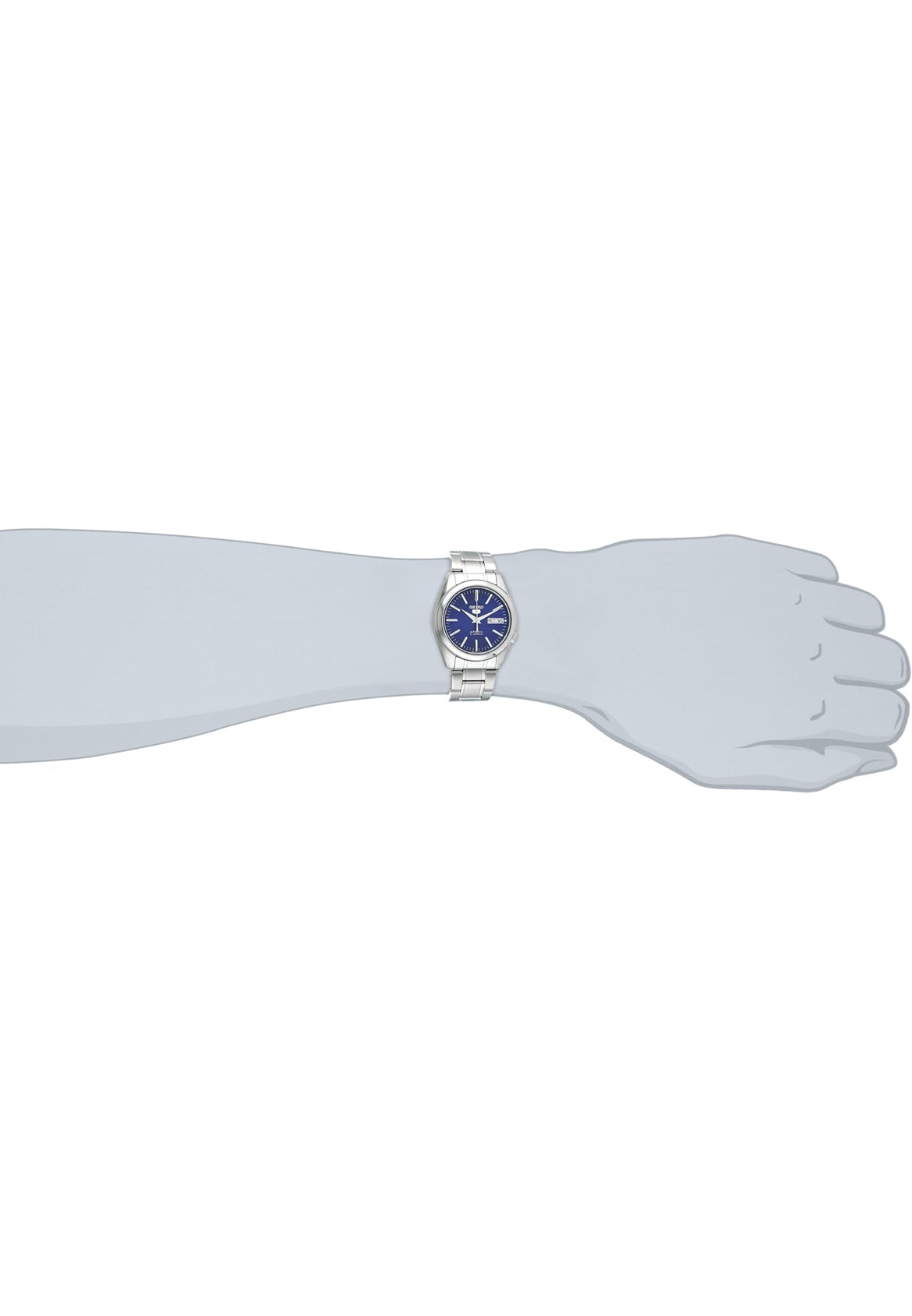 Seiko 5 Manshorlosie van vlekvrye staal