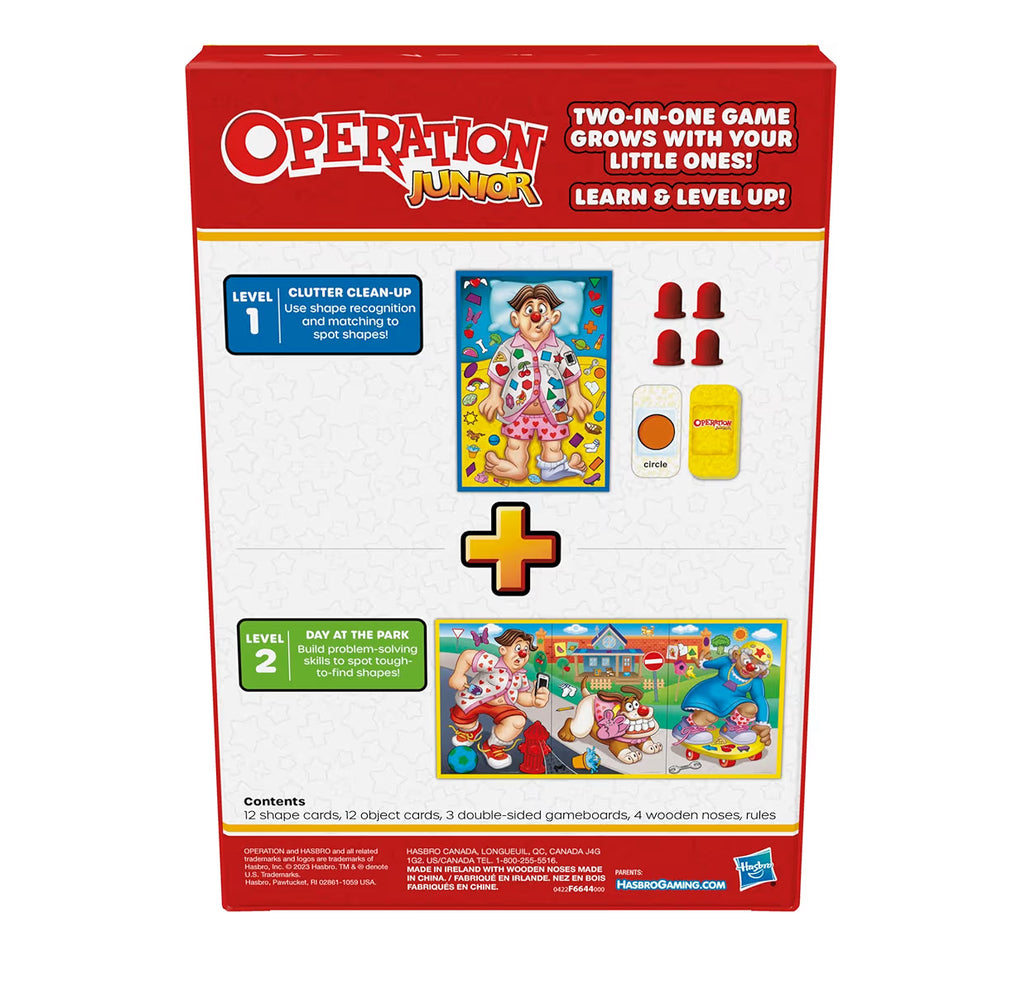 Hasbro Gaming Operation Junior Board Game | Operation Game for Younger Kids | Ages 3 and Up | 2 to 4 Players | Preschool Games | Fun Games for Preschoolers