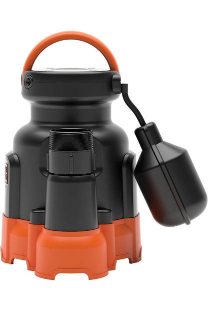 Black+Decker 1/3 HP Dompelbare Opgaarpomp, Pomp tot 2500 GPH