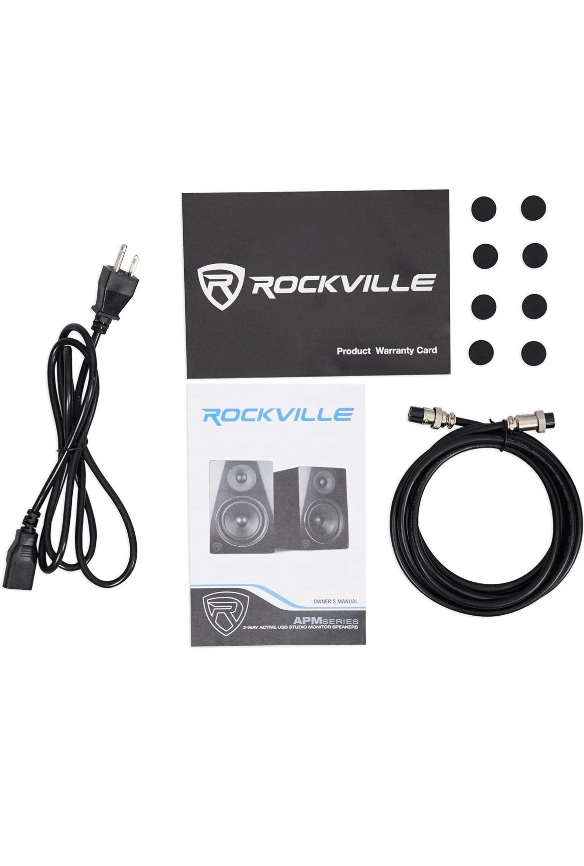 RockvilIe APM6C 6.5" 2-Way 350W Active/Powered USB Studio Monitor Speakers Pair