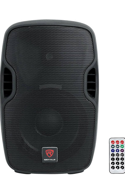 Rockville BPA10 10" 400W Aktiewe PA DJ Luidspreker met Bluetooth, XLR, 1/4", RCA, 1/8" Insette, USB/SD Musiekspeler, Diep Bas, Afstandsbediening Ingesluit