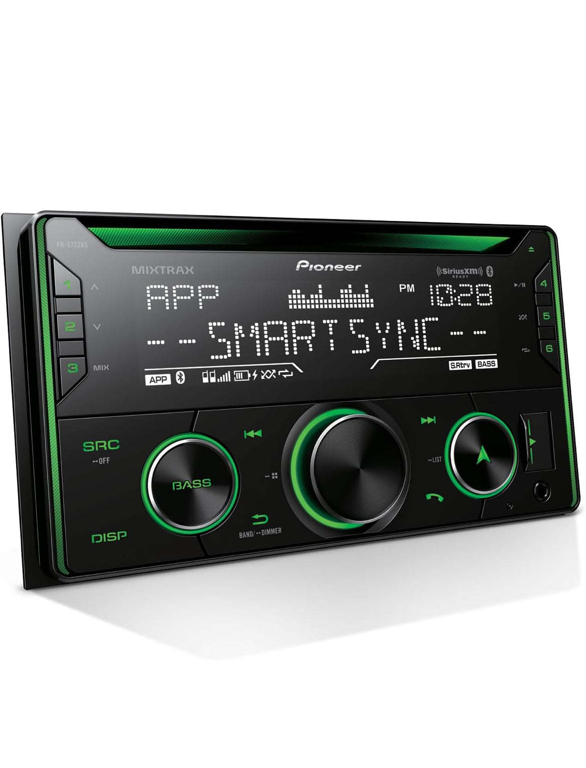 Pioneer Double Din CD Car Stereo w/ Bluetooth and USB/AUXCD Receiver, SiriusXM, Color Change, FLAC, AM/FM Radio, 13-Band EQ, 50W x 4, Voice Control, Hi-Volt RCA Preouts