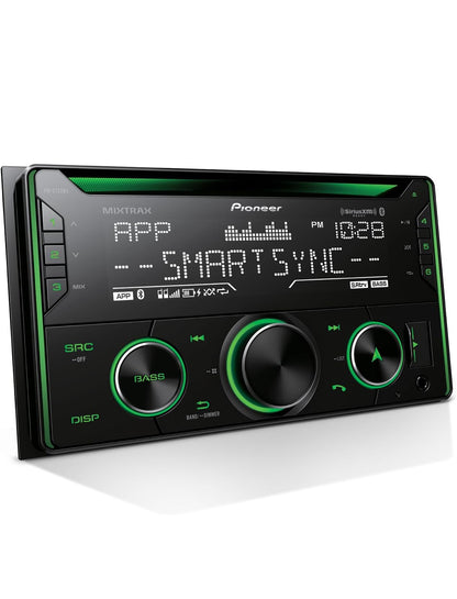 Pioneer Double Din CD Car Stereo w/ Bluetooth and USB/AUXCD Receiver, SiriusXM, Color Change, FLAC, AM/FM Radio, 13-Band EQ, 50W x 4, Voice Control, Hi-Volt RCA Preouts