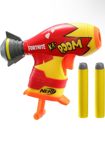 Nerf Fortnite Micro Bombs Away! Mini Dart-Firing Blaster - Fortnite Bombs Away! Glider - Includes 2 Nerf Elite Darts