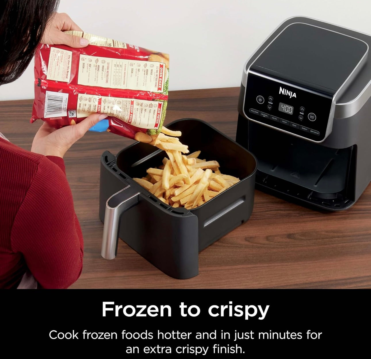 Ninja Air Fryer Pro XL 7-in-1, Max Crisp Tech, 450F for Hotter, Crispy Results, 6.5 QT Capacity - Grey, AF182AMZ