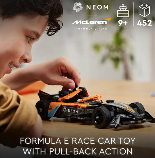 LEGO Technic NEOM McLaren Formula E Building Toy w/ V10 Engine & Steering