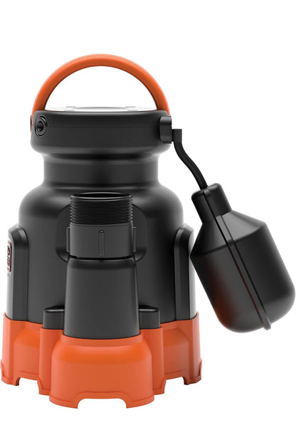 Black+Decker 1/3 HP Dompelbare Opgaarpomp, Pomp tot 2500 GPH