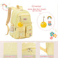 Backpack for girls Laptop Backpacks 15.6 Inch College Cute Bookbag Anti Theft Primary Elementary School Bag Casual Daypack for Teens Girls Women Students （Yellow