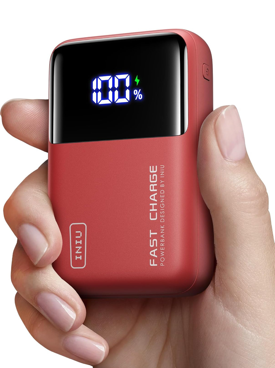 INIU Kragbank, 25000mAh 100W Hoëkapasiteit USB C Skootrekenaar- & Foon Draagbare Laaier, Vinniglaai Vlug Vaartuig Reis Noodsaaklike Mini Batterypak vir Kollegestudente Reisigers Seuns Dogters, Rooi
