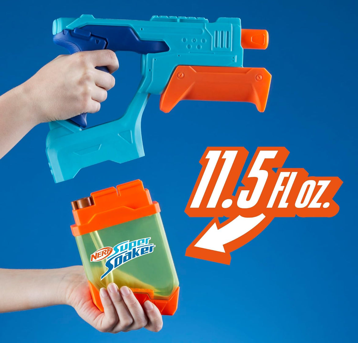 Nerf Super Soaker Dunk-Fill 2-Pack, 2 Water Blasters, Easy Instant Fill Tanks, Just Dunk & Go, 10.1 Fluid Ounce Tanks, Water Toys, Ages 6+