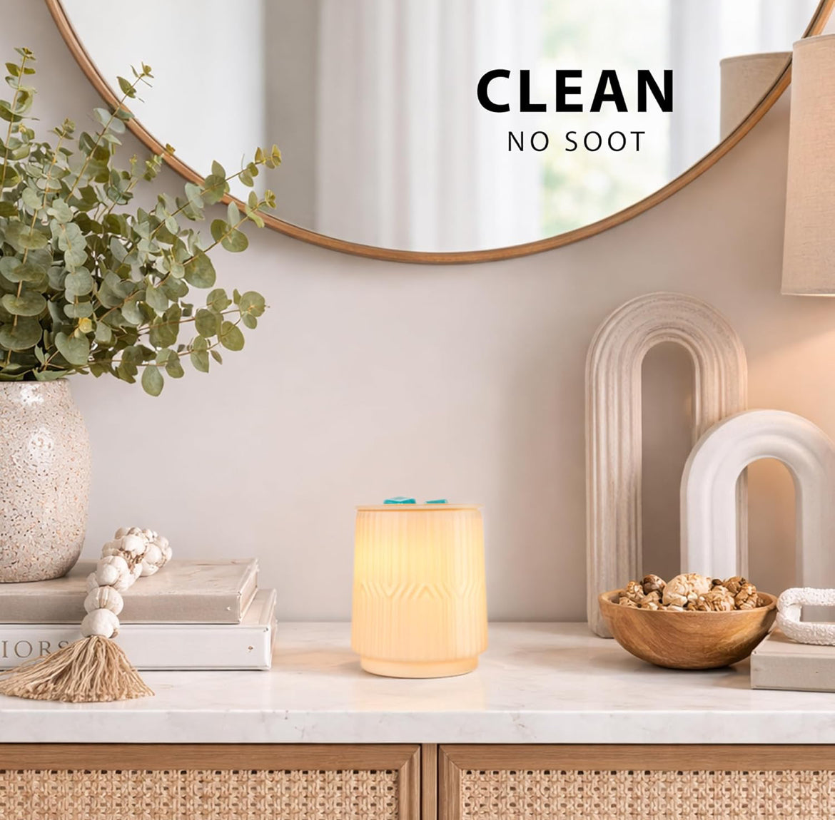 Scentsationals Modern Wax Melt Warmer, for Scented Wax Melts - Cera - Contemporary Fragrance Warmer for Cubes and Tarts