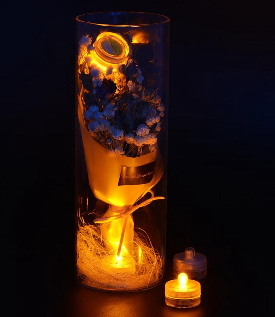 KITOSUN Submersible LED Lights cr2032 Battery Powered Underwater Waterproof LED Tea Light Candles for Events Wedding Centerpieces Vase Floral Xmas Holidays Home Decor Lighting(Pack of 12) (Yellow)