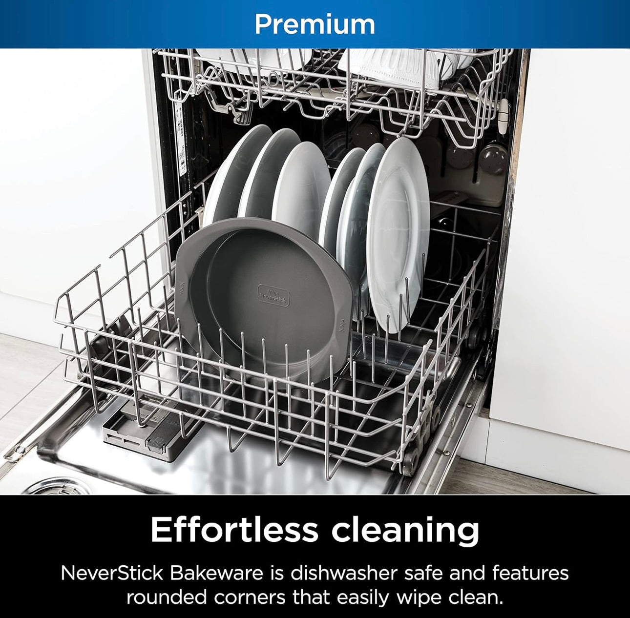 Ninja B30309 Foodi NeverStick Premium 9 duim Ronde Koekpan, Kleefvry, Oondveilig tot 260°C, Skottelgoedwasser-veilig, Grys