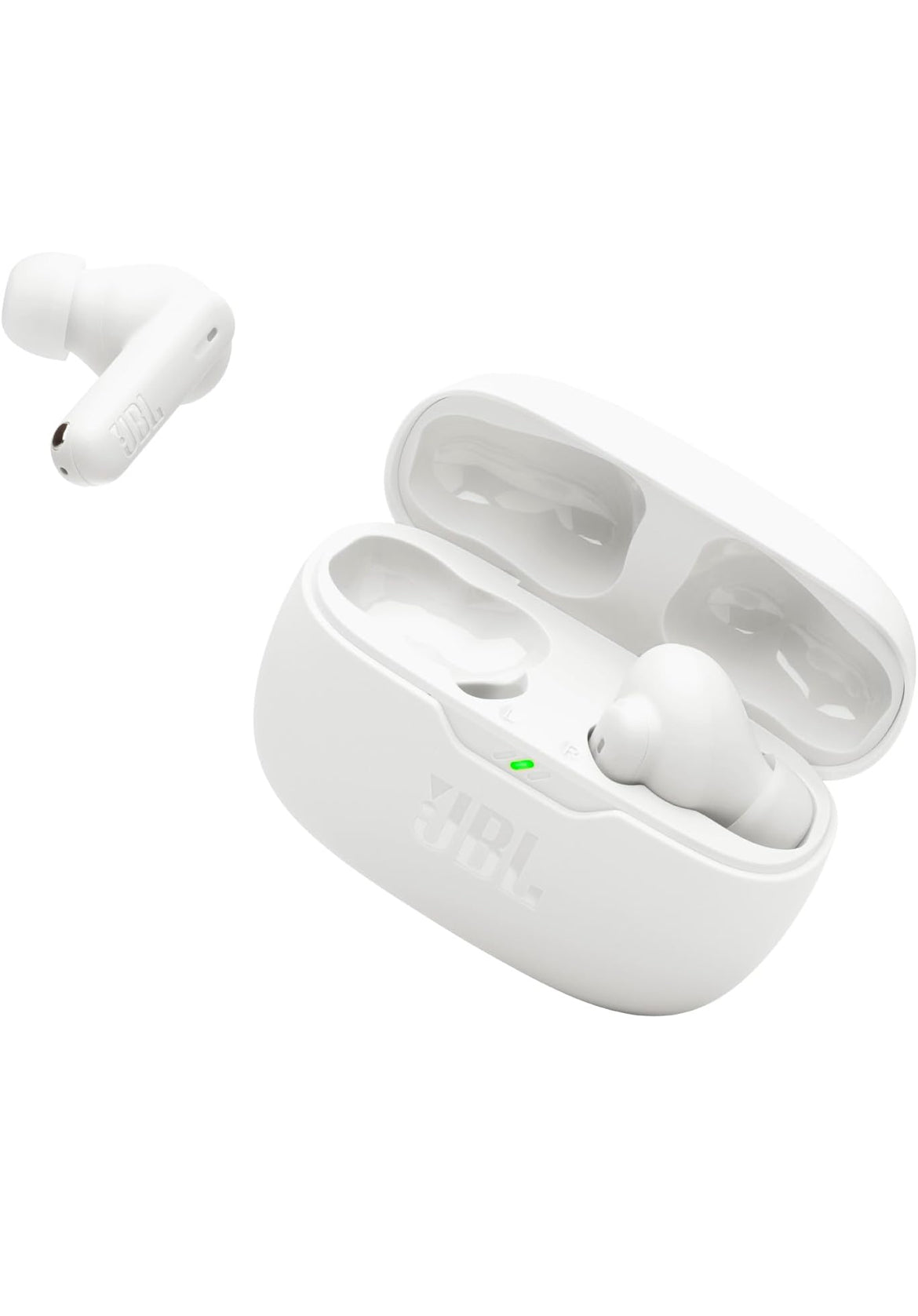 JBL Vibe Beam 2 - True Wireless Noise Cancelling Earbuds Pure Bass Sound & Smart Ambient Technology, 4mics for Crisp, Clear Calls, up to 40Hrs of Playback, IP54 Dust & Water Resistant (White)