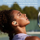 OpenWear Open Ear Headphones, Adjustable Ear Hooks, Ultra Comfort, Bass Bluetooth Headphones 5.4 with Smart Digital Display (Khaki)