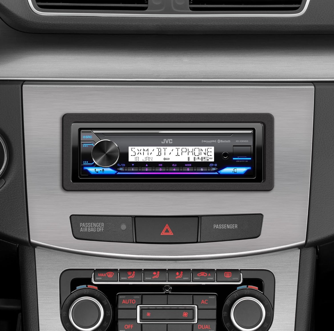 JVC KD-X38MBS Car & Marine Digital Media Receiver with Bluetooth, USB, SiriusXM Ready, Compatible with Amazon Alexa, Conformal Coated PCB