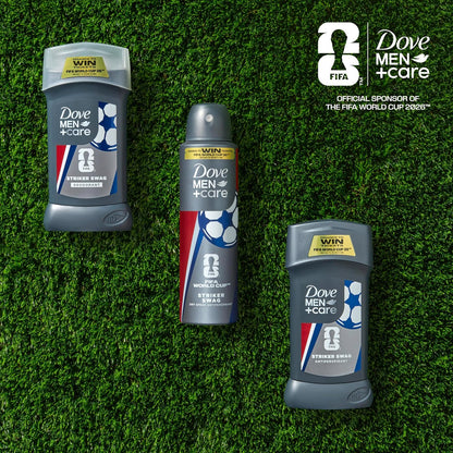 Dove Men+Care Limited Edition FIFA Dry Spray Antiperspirant Deodorant For Men Striker Swag for 72H Protection - 3.8 oz (Pack of 2)