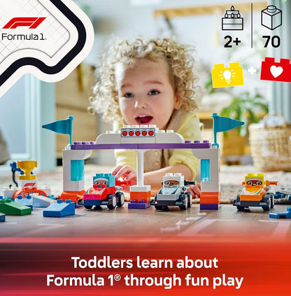 LEGO DUPLO Town F1-span Renmotors en Bestuurders Bouspeelstel